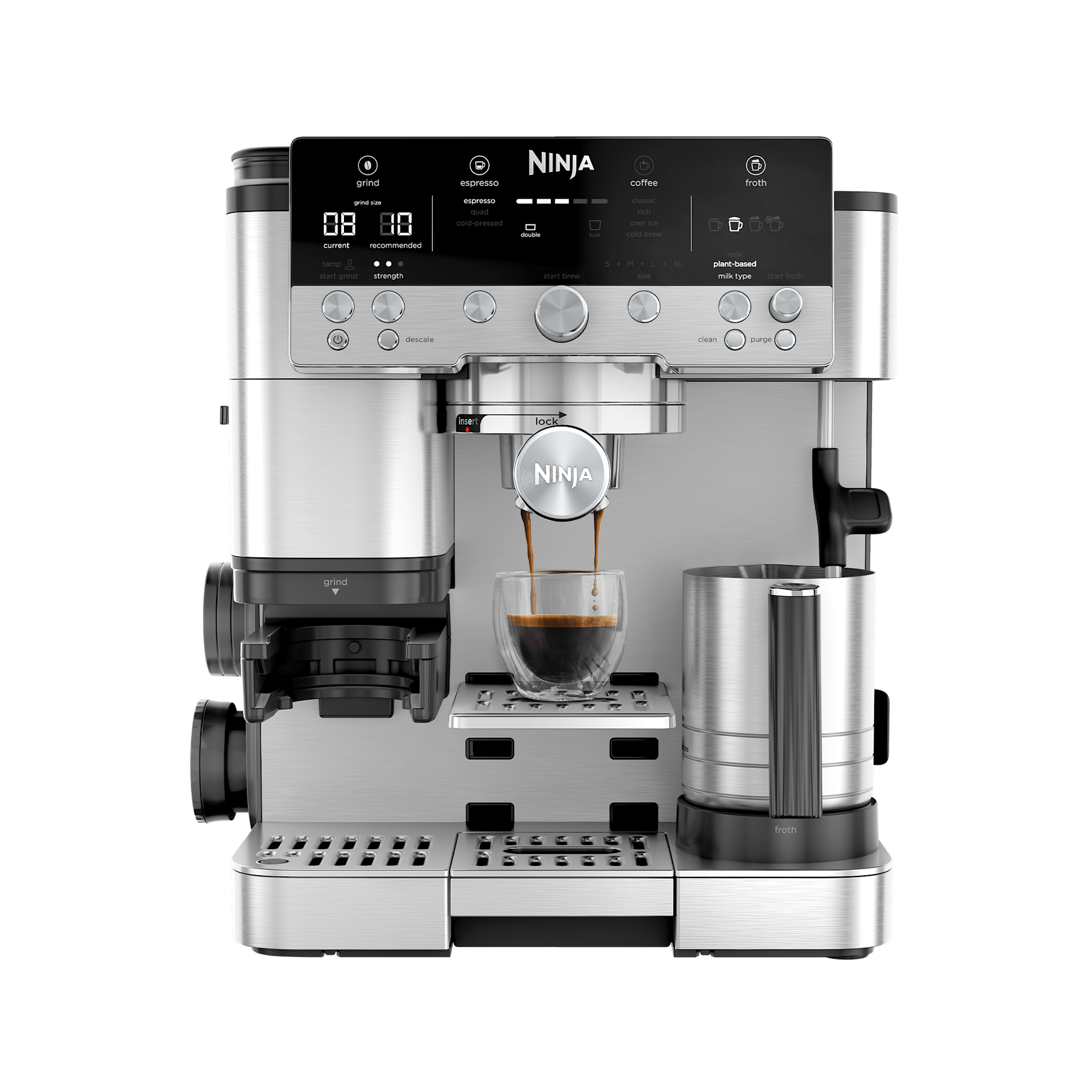 Ninja Luxe Cafe Premier Espressomaschine ES601EU Silber/Schwarz