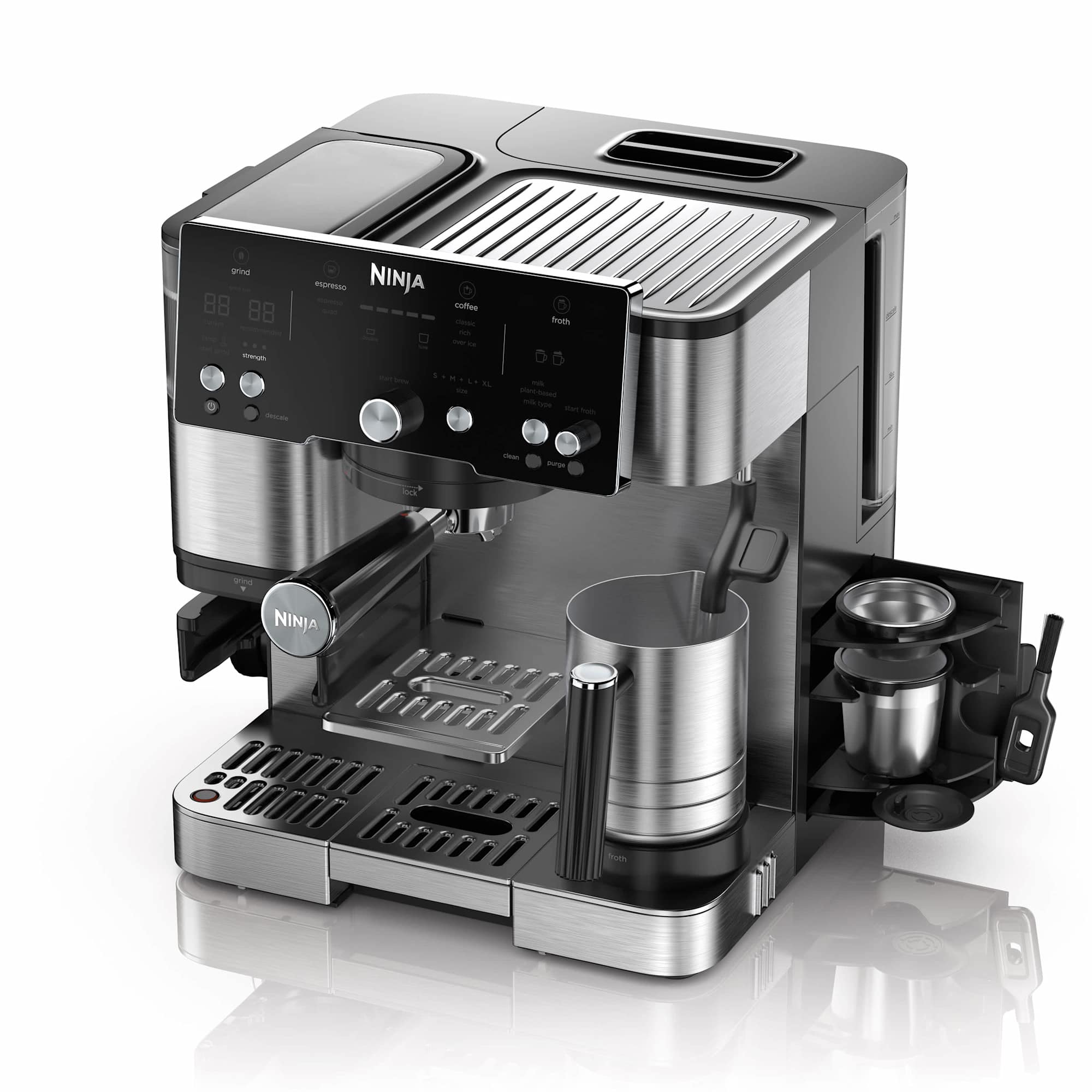 Ninja Luxe Cafe Essential Espressomaschine ES501EU Silber/Schwarz