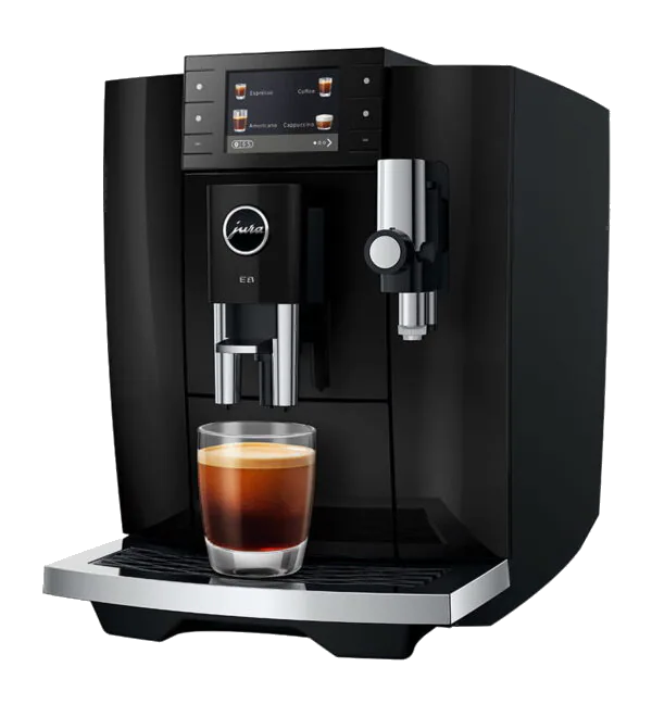 Jura E8 Kaffeevollautomat in Piano Black, Modell 2026